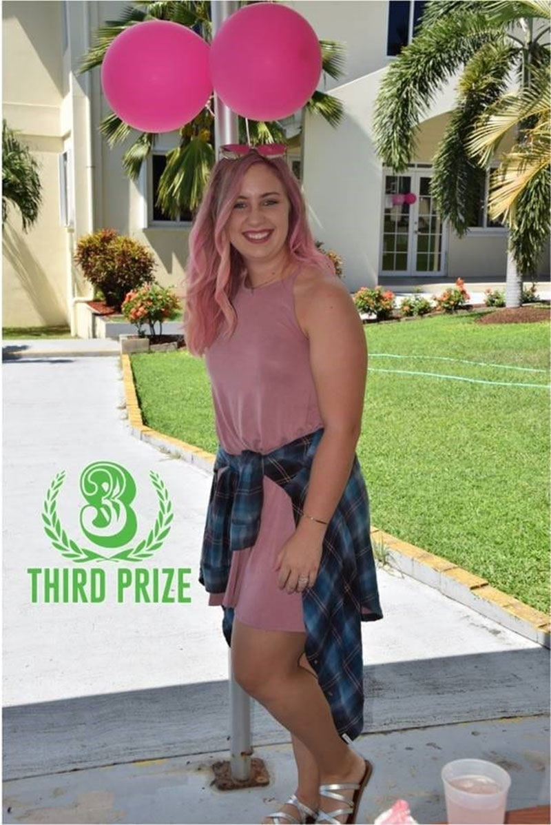 THIRD PLACE WINNER: Ashley Oden won 3rd Place in the 'Pinkest Dressed' contest during Pink Friday on October 26, 2018 at UMHS. Photo: Cecilia France/UMHS