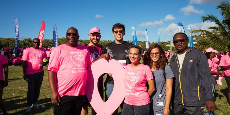 AMSA members with Prime Minister duirng Pink Walk