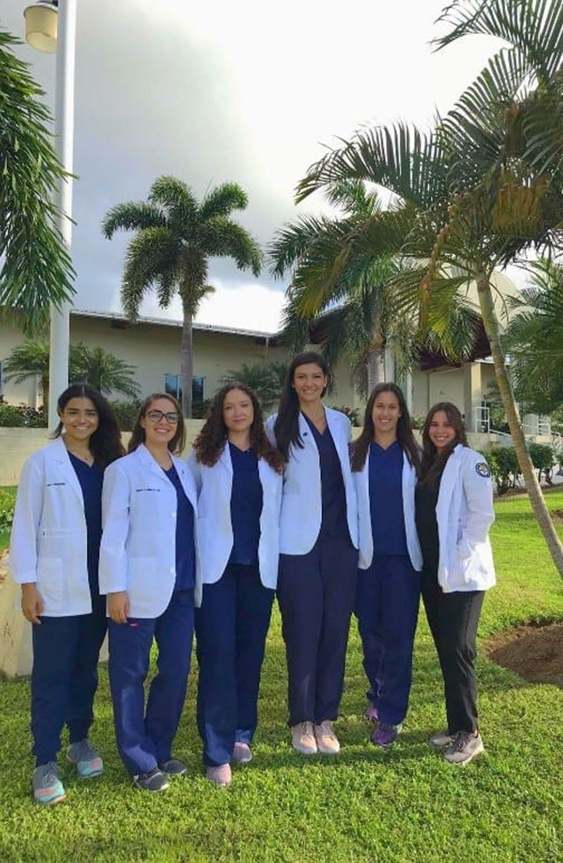 UMHS AMWA: (left to right) Laura Mercedes, Katiushka Gulliani, Marilyn Perez, Nina Madjer, Alexa Datko, Emily Vazquez. Photo: Courtesy of UMHS AMWA