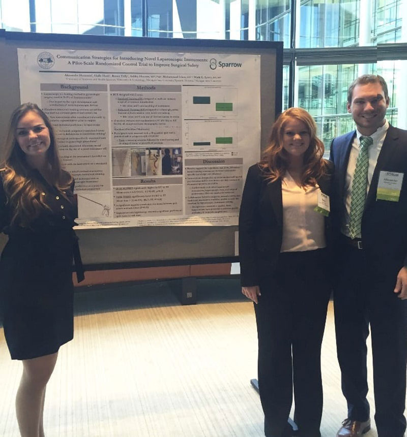 AT YALE: Holly Huth, Renee Tolly & Alexander Heromin. Photo: Courtesy of AACH member