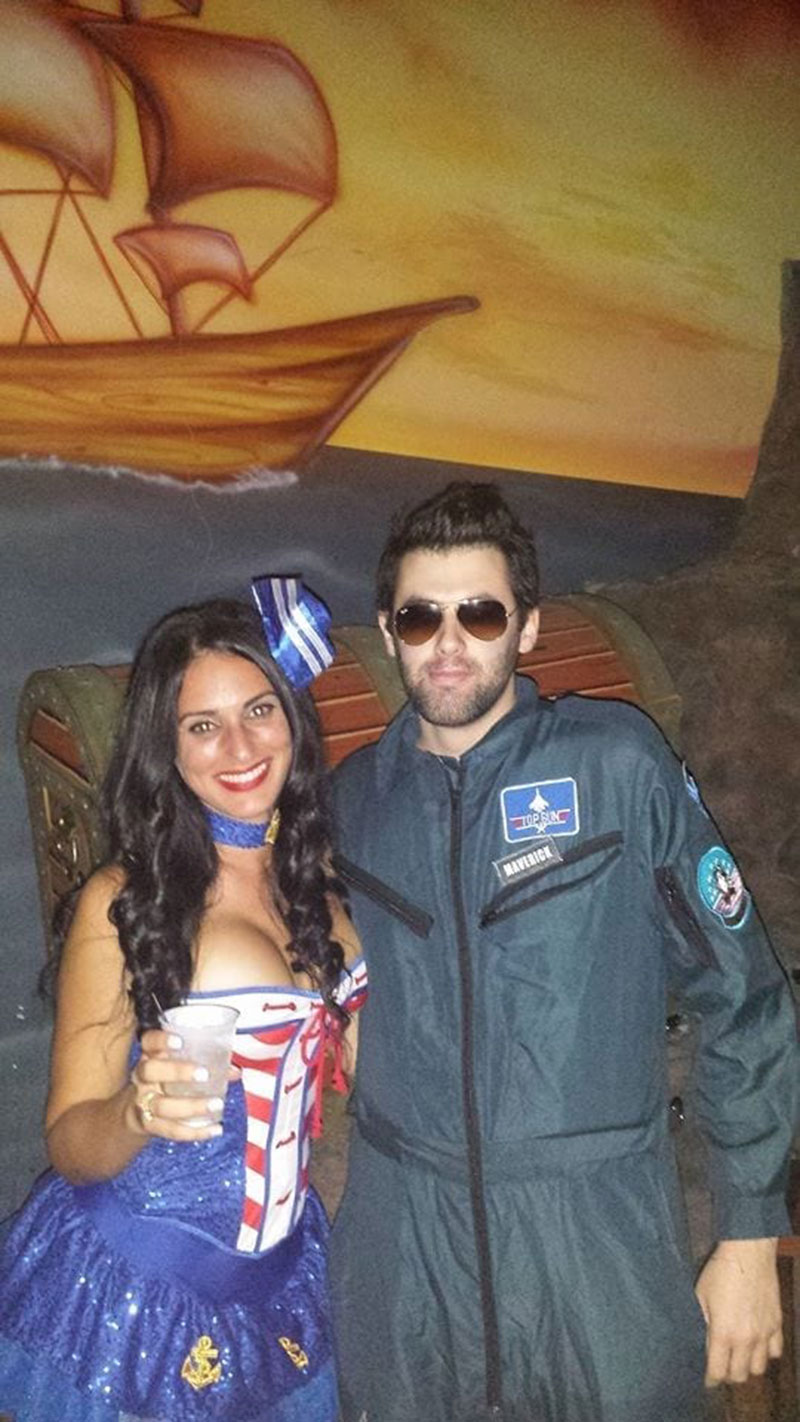 MONSTER MASH REVELERS: Ana Martinez-Tapia & James MacGregor. Photo: UMHS SGA