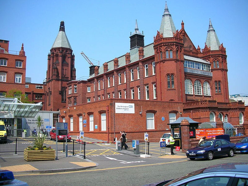 Birmingham Children’s Hospital in the United Kingdom. Photo: Oosoom/Wikimedia Commons