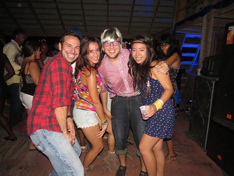 PARTY TIME (left to right) K. Brian Brownell, Devyn Rohlfs, Joshuam Ruiz Vega & Gloria Hong.