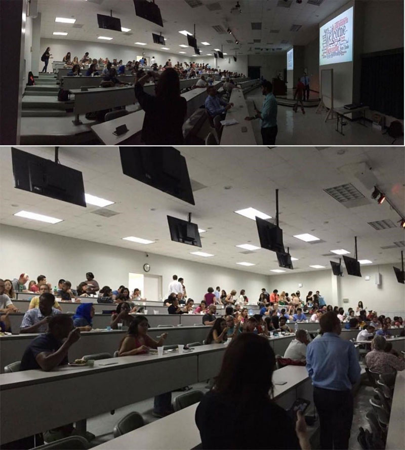 CELEBRATING DIVERSITY: UMHS staff & students pile in to watch ASU's Faces of The World. Photo: UMHS ASU