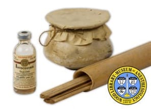 CURARE: Originally used by indigenous South Americans. First used in 1942 by doctors to keep the body still during surgery for delicate operations. Photo: © Wood Library-Museum. www.WoodLibraryMuseum.org