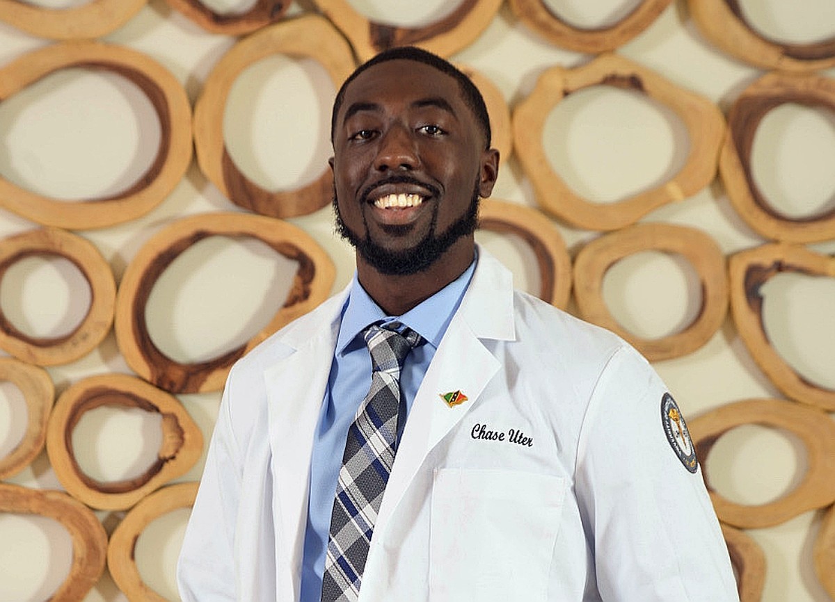 Chase in UMHS white coat