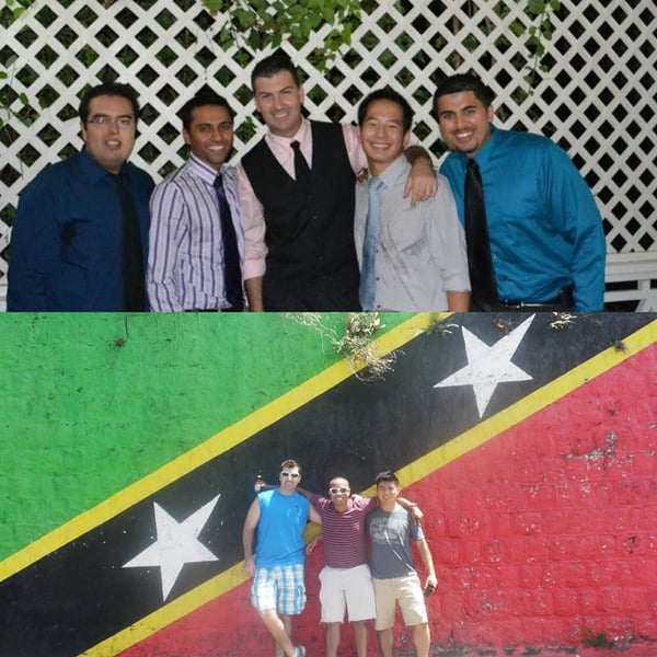 DR. COJANU & FRIENDS: In St. Kitts. Photo: Courtesy of Dr. Alexandru Cojanu