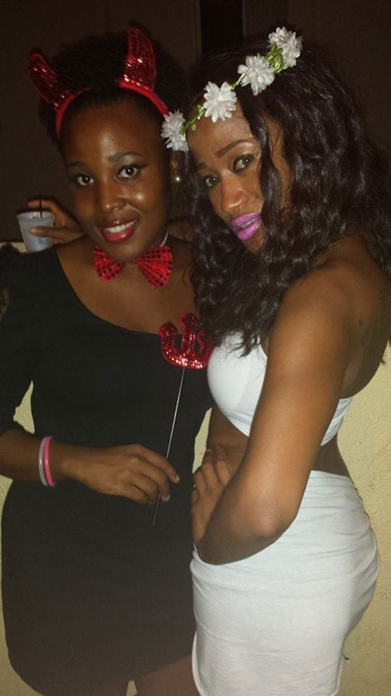 PARTY WITH A PURPOSE: Danielle Reid & Sheena Soberanis at Monster Mash. Photo: UMHS SGA