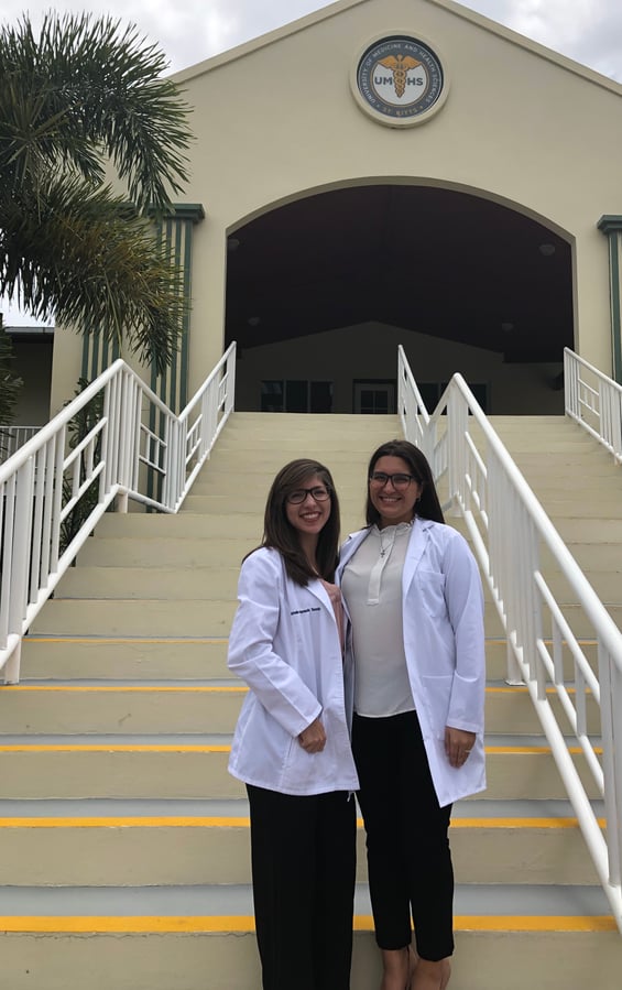 UMHS grad Dr. Michelle Hornedo & UMHS student Glorirma Urbino after the ICM presentations