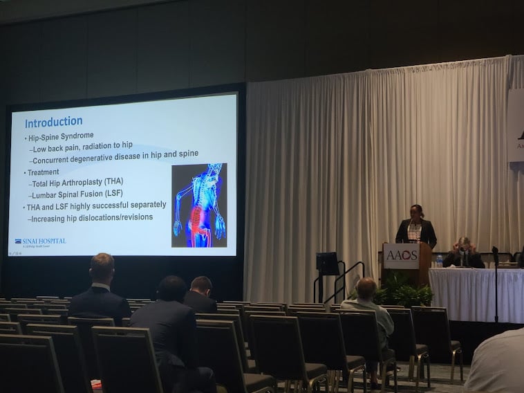 Dr Mohamed presenting at AAOS 2021