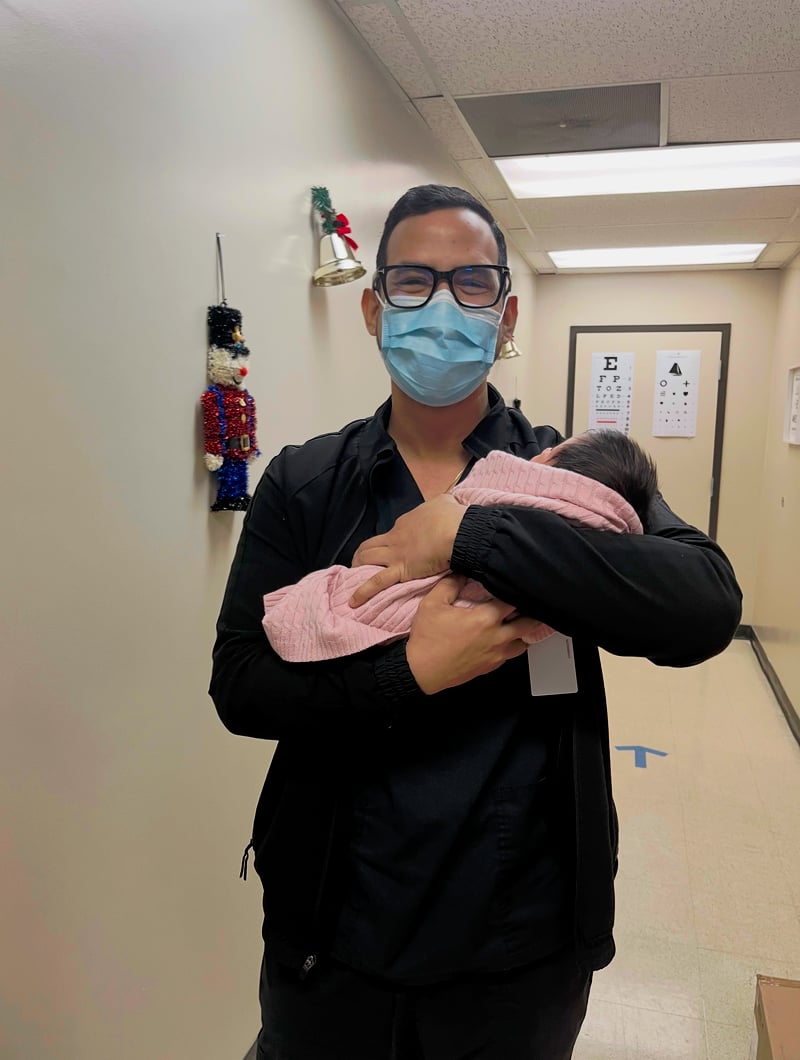 Dr Negron with baby