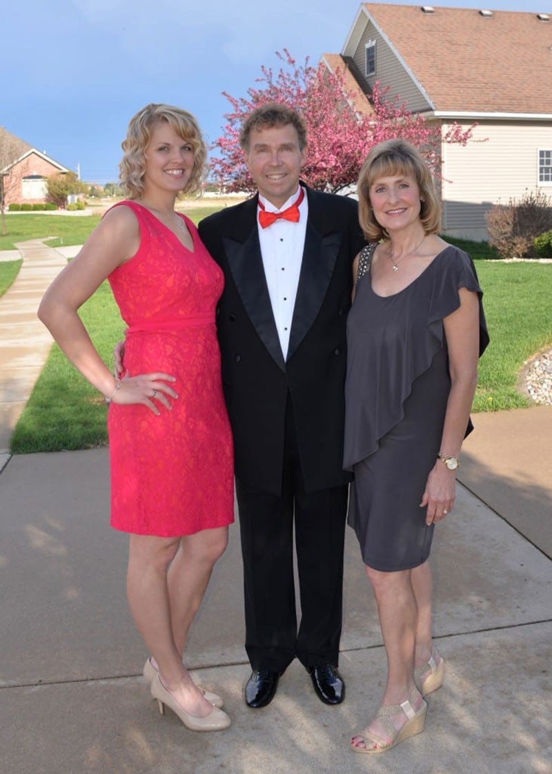 'With my parents, Tom & Kathy, for Red Cross Evening of the Stars 2016.' Photo: Courtesy of Dr. Elizabeth Nielsen