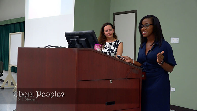 Eboni Peoples at the 3rd UMHS Research Symposium. Photo: Ian Holyoak