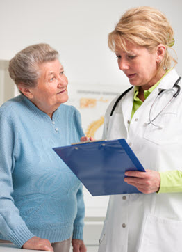 Female Physician with patient