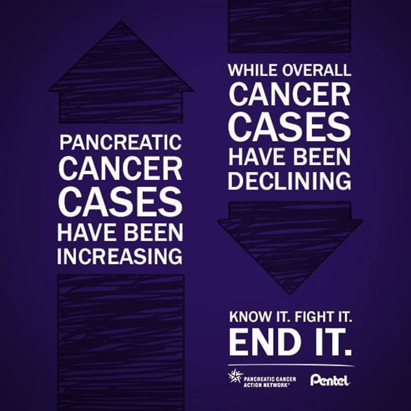 GET INVOLVED: 73% of people diagnosed with pancreatic cancer die within 1 year. Volunteer to help stop this killer. Photo: Pinterest.com