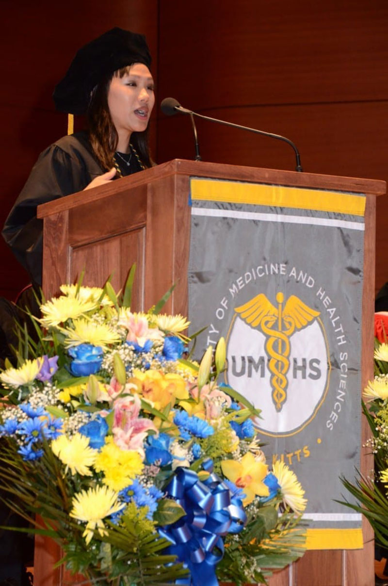 GRADUATE SPEAKER: Merrie Wiyana Oei, MD. Photo: Island Photography
