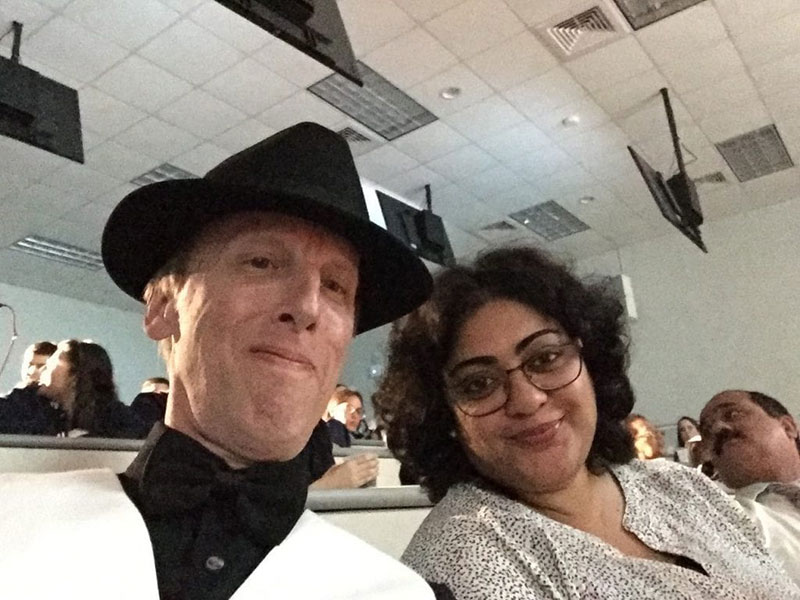  Judges included Dr. Michael Doherty (left) & Mrs. Yogitha Jalan (right) & (not pictured) Dr. Jagadeesh Nagappa. Photo: Courtesy of Dr. Michael Doherty