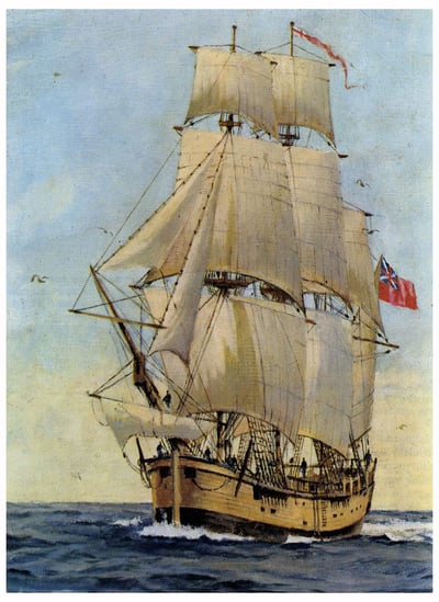 HMS ENDEAVOUR: UMHS has re-christened this blog in honor of the ship used by 18th century British explorer James Cook & his devotion to discoveries in science. Photo: Archives New Zealand/Wikimedia Commons