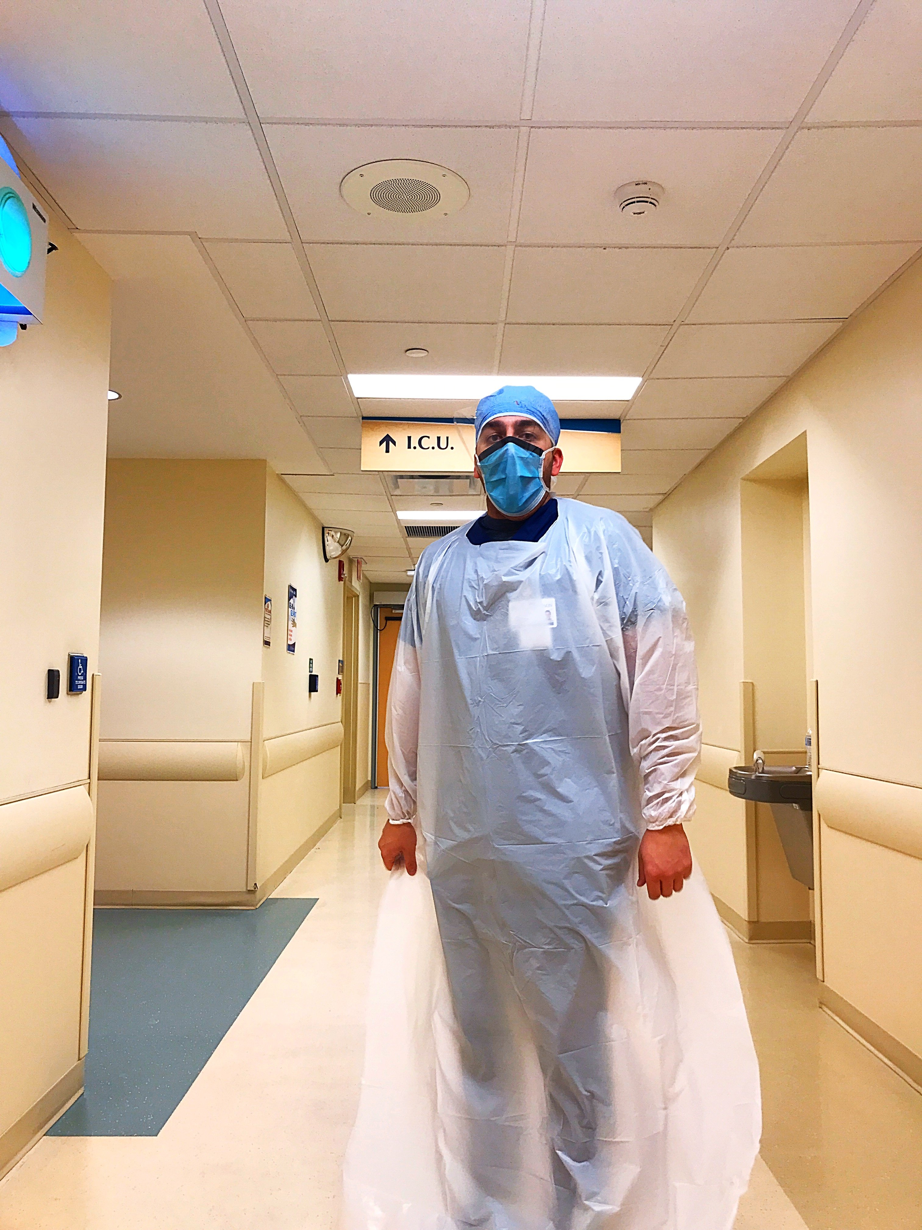 Jared preparing to enter ICU