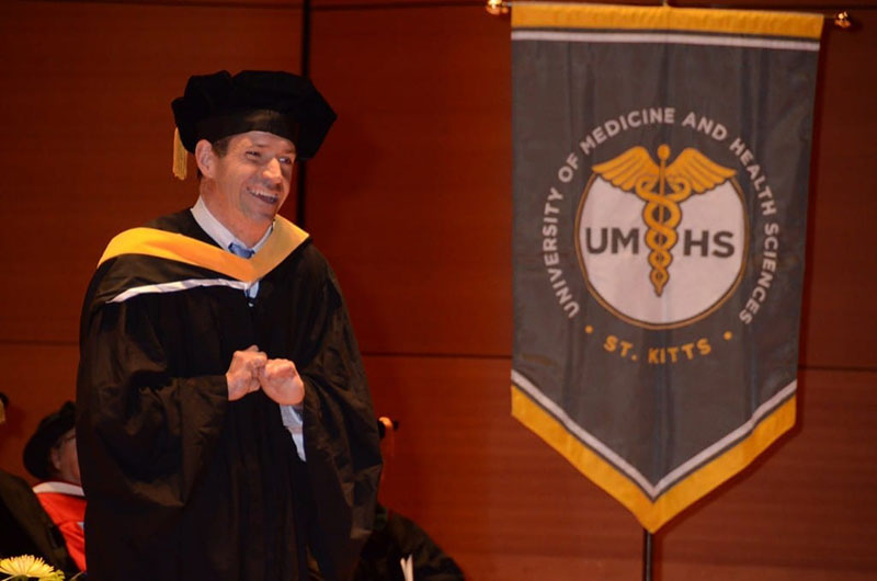 KEYNOTE SPEAKER JOHN O'LEARY: Giving his inspirational keynote speech to graduates. Photo: Island Photography
