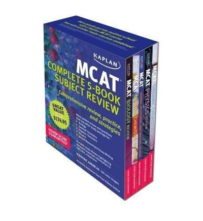 Kaplan's MCAT prep materials. Photo: Pinterest.com