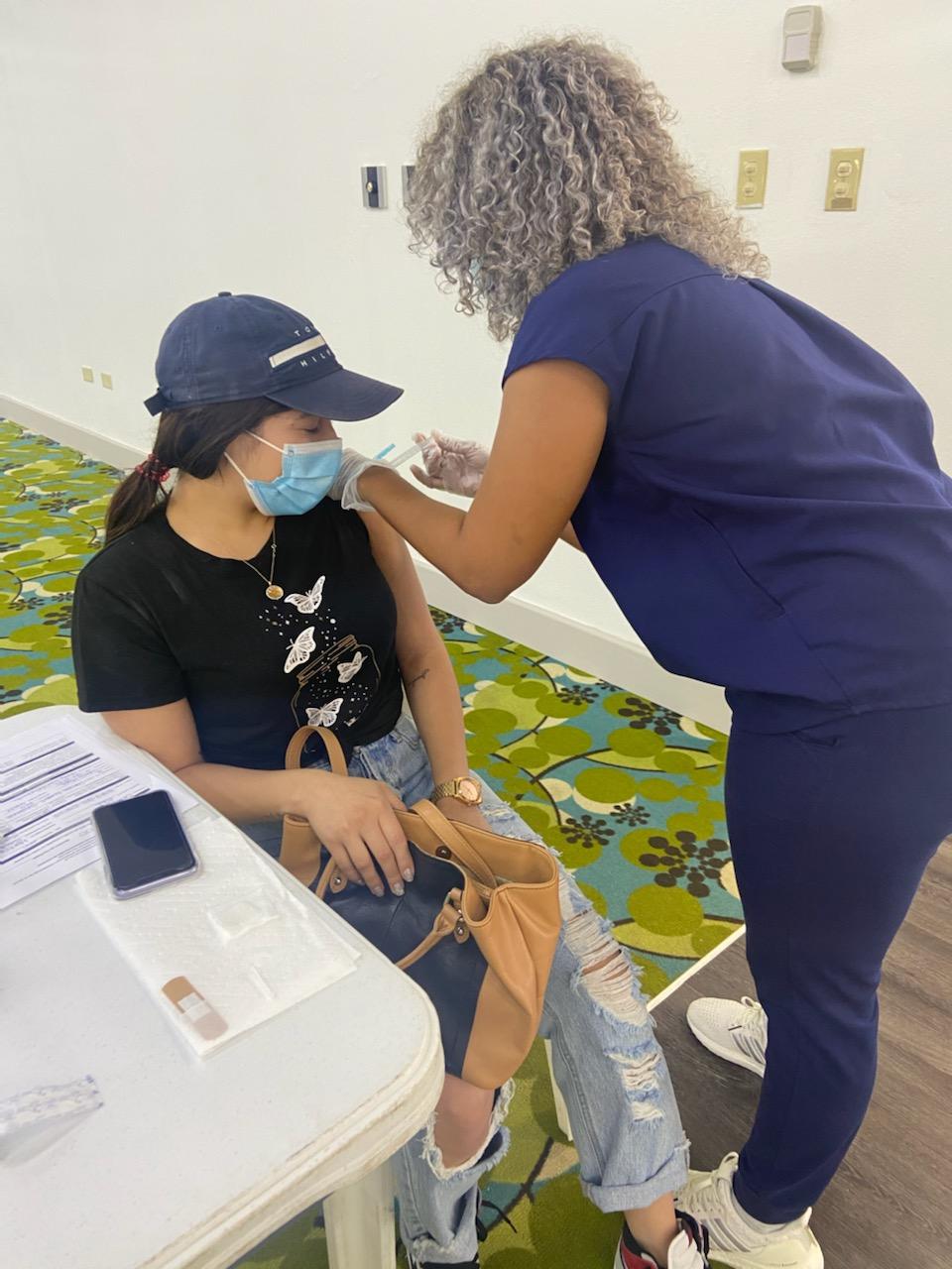 Karla with patient