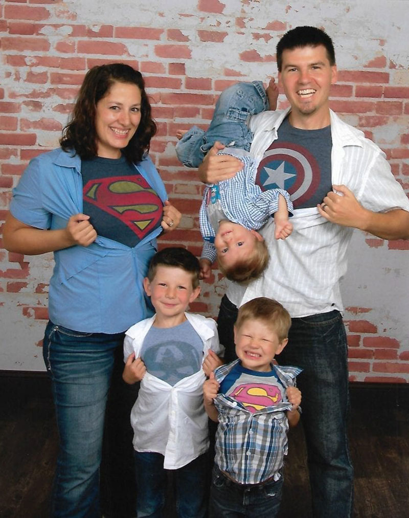 SUPER FAMILY: Dr. Nick Kessener with his wife & three children. He says family support has been 'phenomenal & I'm incredibly blessed to have them through the whole process.' Photo: Courtesy of Dr. Kessener