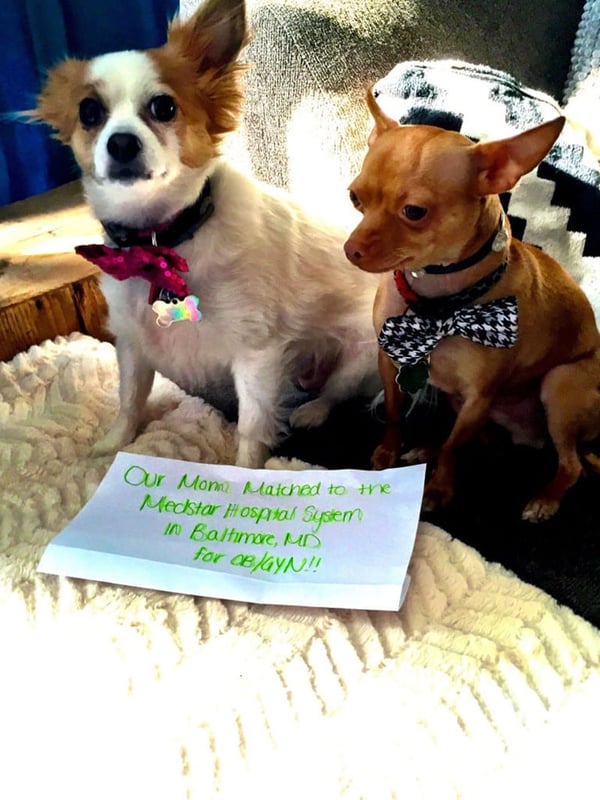 Match Day 2016 with Mollie and Specter.' Photo: Courtesy of Dr. Miriam Bernstein