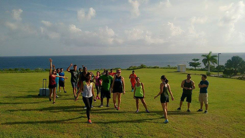 FUN IN THE SUN: Med Olympics brought UMHS students together & allowed them to take their mind off school to enjoy the St. Kitts weather for an afternoon. Photo: Laecio Lacerda, EBS 3