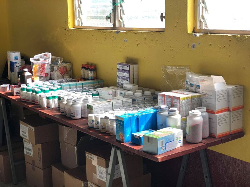 Medication donated to the Santa Lucia Milpas Altas community in Guatemala. Photo: UMHS Med4You