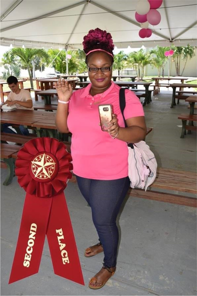 SECOND PLACE WINNER: Destinee Robinson won 2nd Place in the 'Pinkest Dressed' contest at Pink Friday event on October 26, 2018 as part of October Breast Cancer Awareness Month. Photo: Cecilia France/UMHS