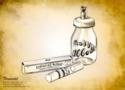 THIOPENTAL: Became the first widely used intravenous anesthetic gas. Used primarily from late 1930s to 1950s. Photo: © Wood Library-Museum. www.WoodLibraryMuseum.org