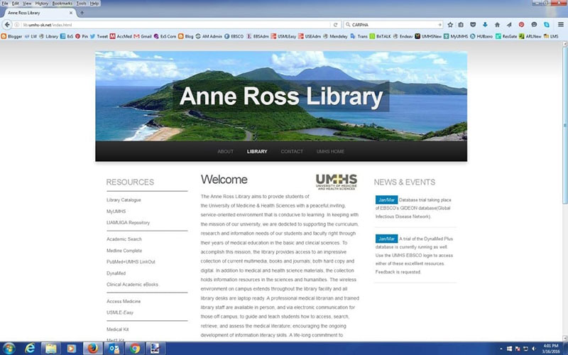 The Anne Ross Library Home Page is your portal to the library's information resources.