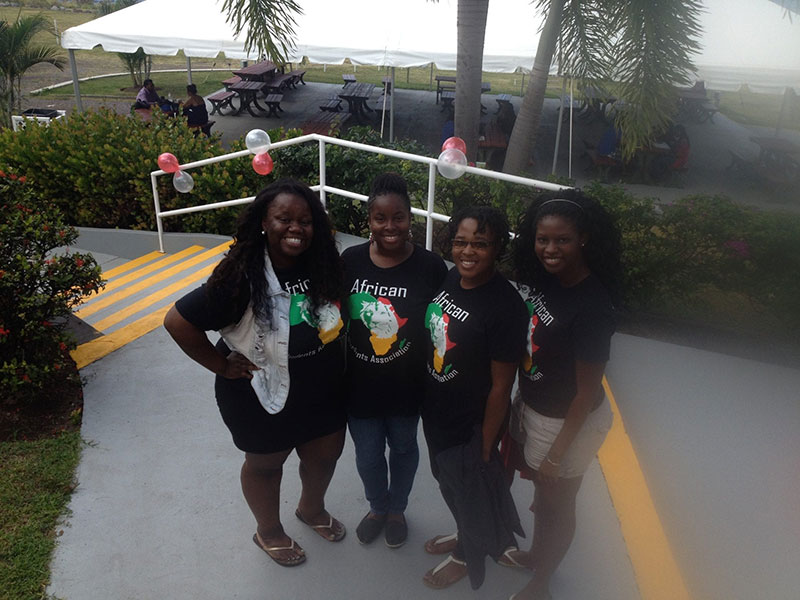 UMHS ASA ON THE MOVE IN ST. KITTS: (L to R) Adeola Mustapha , Marjorie Williams, Danielle Reid, Farirai Munetsi. Photo: UMHS ASA
