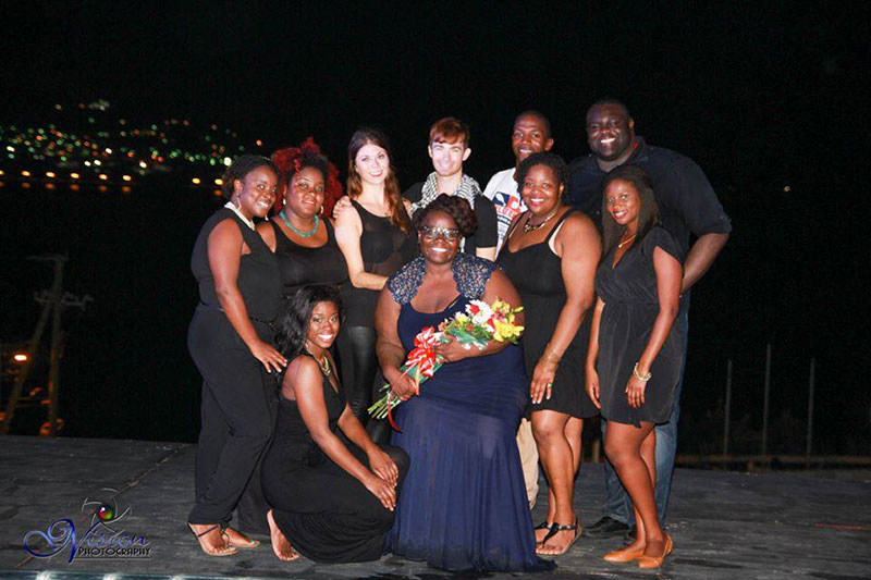 UMHS STUDENTS HELP JNF HOSPITAL (center): Adeola Mustapha, (clockwise from left) Tobi Mustapha, Marjorie Williams, Chyanne M. Brown, Leanna Victoria, Søren Estvold, Kajali Hanley Gumbs, Jenna Lyn, Robertino O'Brien Simpson and Fa Munetsi. Photo: © GVision Photography 2014