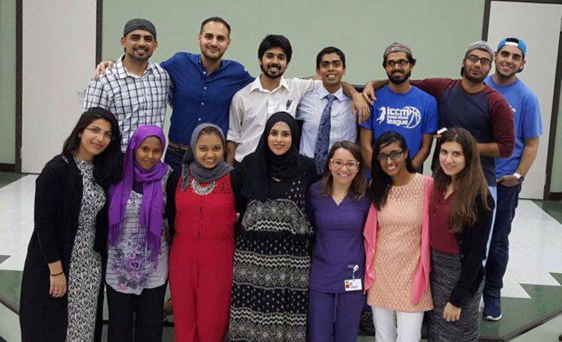 UMHS MUSLIM STUDENTS ASSOCIATION & SUPPORTERS: Another group shot taken during the event. Photo: Courtesy of UMHS MSA