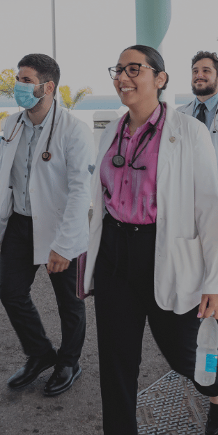 UMHS Students walking in St. Kitts