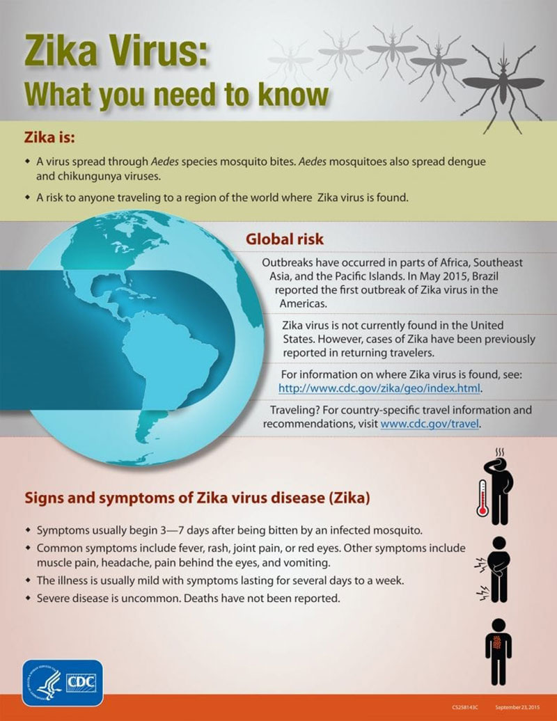 ZIKA VIRUS: A CDC public service poster. Image: CDC