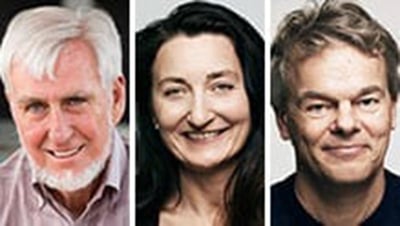 2014 Nobel Prize Winners in Physiology or Medicine: John O'Keefe, May-Britt Moser, Edvard Moser. Photos: UCL-Geir-Mogen-NTNU.