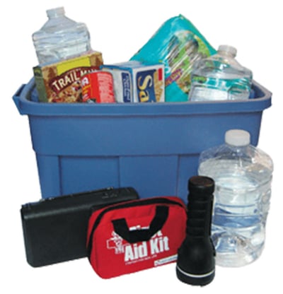 HAVE AN EMERGENCY KIT READY: Include such things as bottled water & flashlights. Photo: www.nhc.noaa.gov