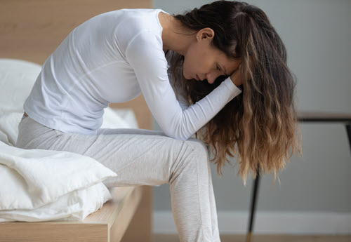 young woman with clouding of consciousness