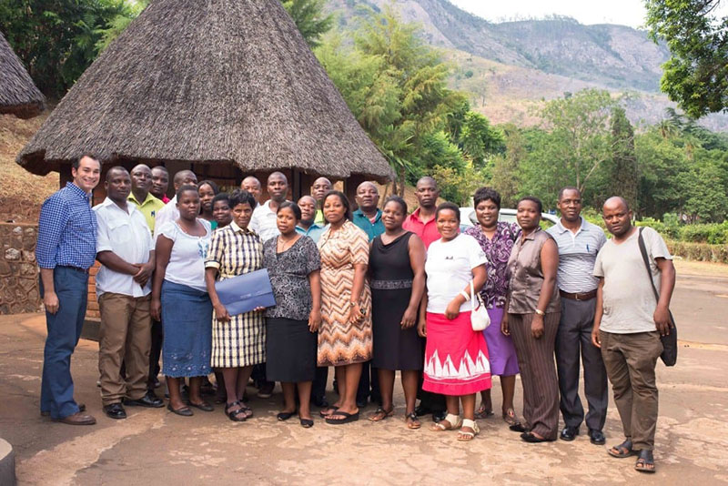 OUTREACH IN AFRICA: In December 2013, Dr. Miller with participants in the Malawi Ministry of Health Training for new one-stop centers for child abuse and domestic violence in Zomba and Mulanje. Photo: www.Branchpartners.org