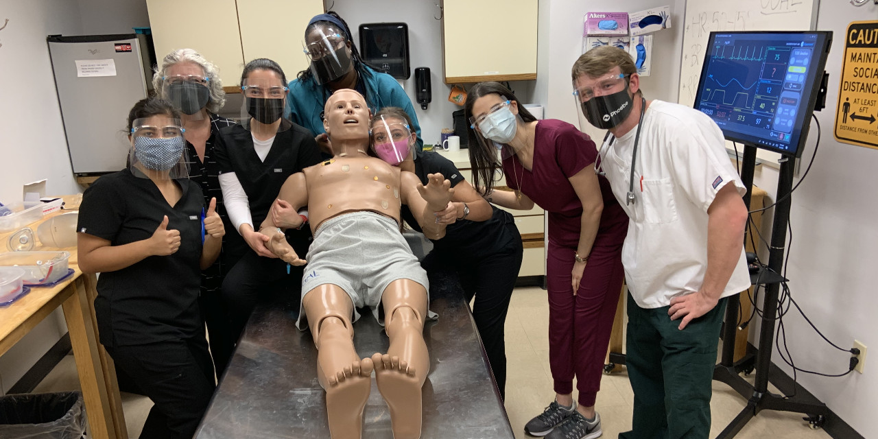 UMHS clinical students with Harvey.