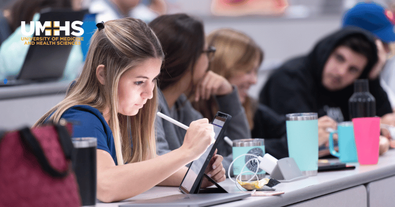 UMHS Student Studying in Class on St. Kitts