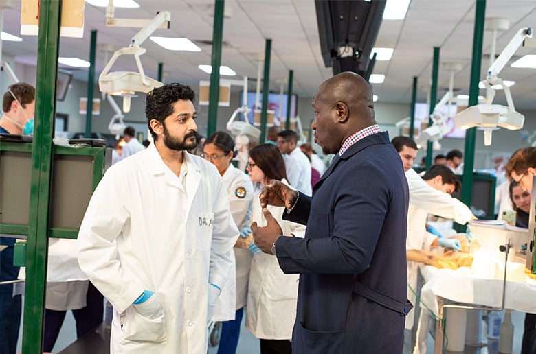 Students and faculty in the UMHS anatomy lab